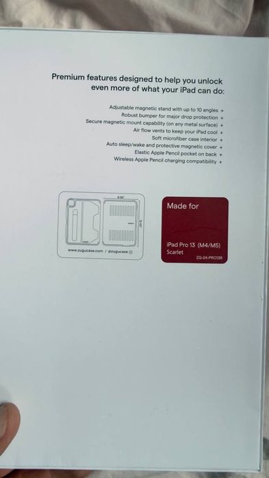 Nowe Zugu Case Do iPada Pro 13 (M4 i M5), smukłe etuii wytrzymale