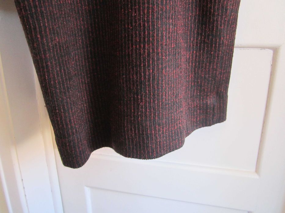 Vestido Interveste a direito Bordeaux e preto brilhante T46