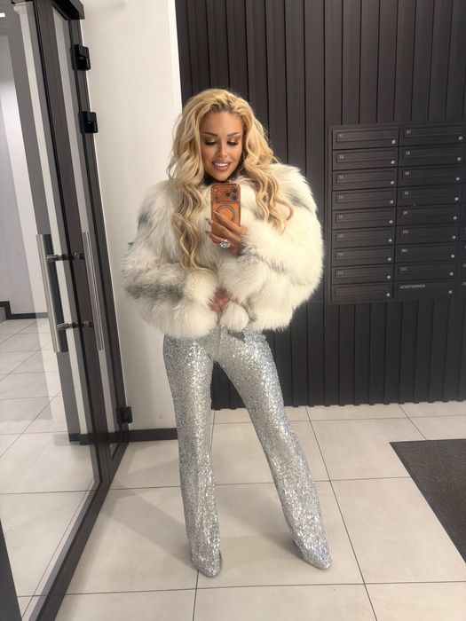 Futro naturalne lis bialy