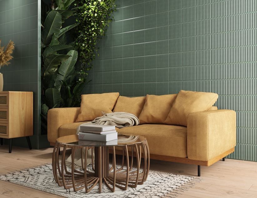 Plytki Neve Creative Dark Green Ściana STR 19,8x19,8 Ceramika Paradyz