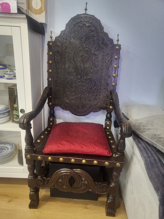 Mobilia escritorio centenária ( madeira maciça escura)