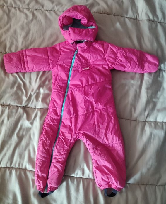 Розовый зимний комбинезон на девочку Wedze размер 3 года