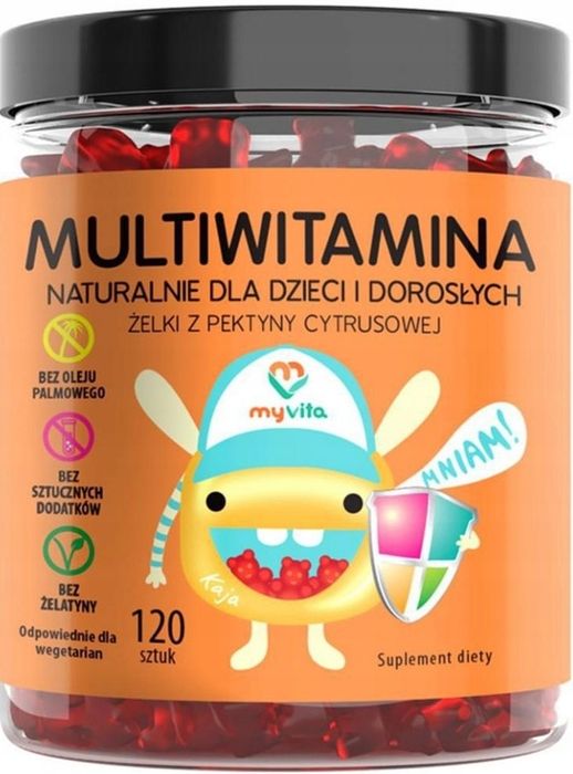 myvita żelki naturalne multivitamina 120 sztuk