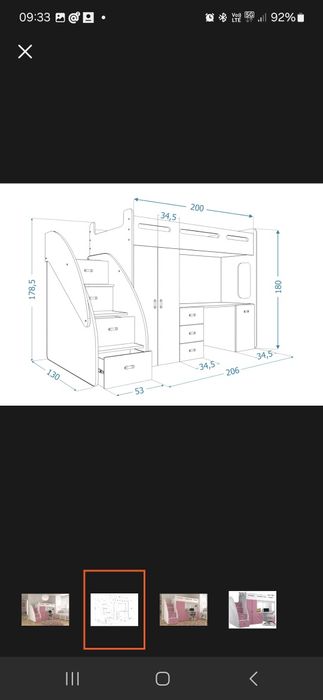 Łóżko piętrowe dla dziewczynki