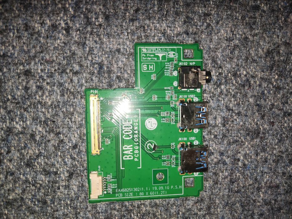 Placa Entrada USB/Áudio LG – Excelente Estado!