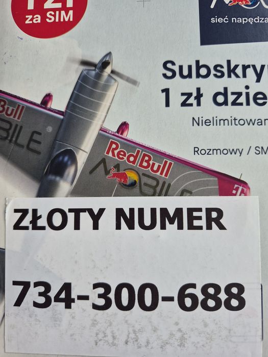 Złoty numer, starter RedBull Mobile