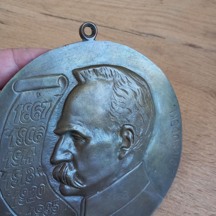 plakieta medalion Józefa Piłsudskiego 1936 r