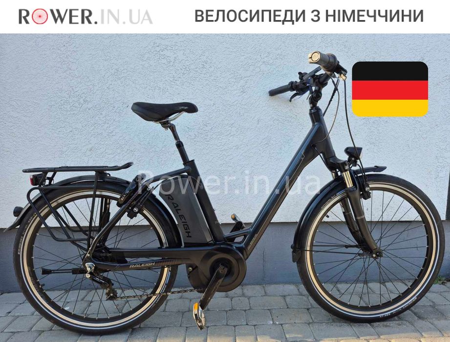 Електровелосипед дамка бу з Європи гідравліка алюмінієвий Raleigh 26 A18