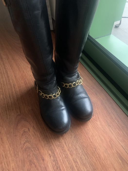 Bota preta, 100% pele