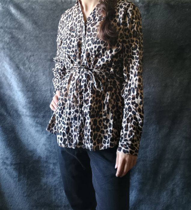 Bluzka ciążowa w zwierzęcy wzór Panterka