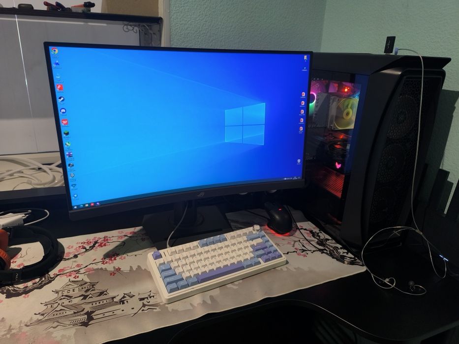 Ігровий пк Ryzen 5 5600/RX 6700 xt 12gb/32gb ddr4/SSD+ монітор 2к