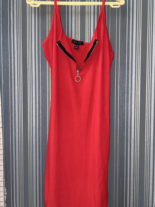 Сарафан, сукня  червона New Look міді з регульованими бретелями стрейч