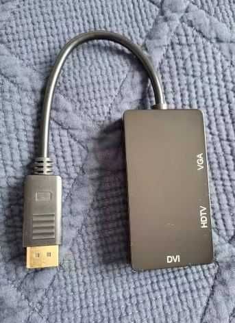 Перехідник Конвертер DisplayPort to HDMI DVI VGA 3 IN 1