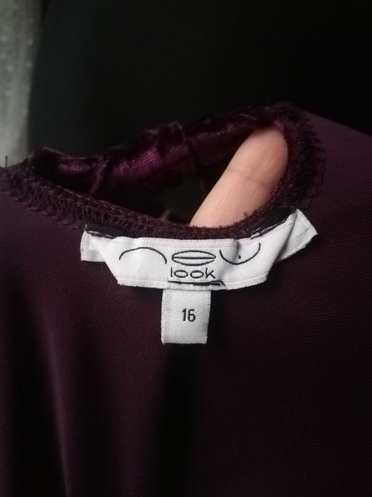 Dłuższa bluzka tunika z ozdobnymi kokardkami New Look r. 44 40 42