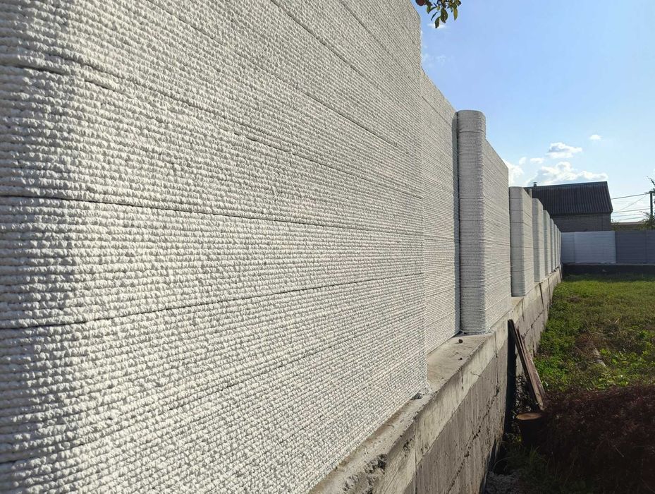 Крафтовий 3D паркан забор бетон Сучасний стиль під ключ Вся Україна