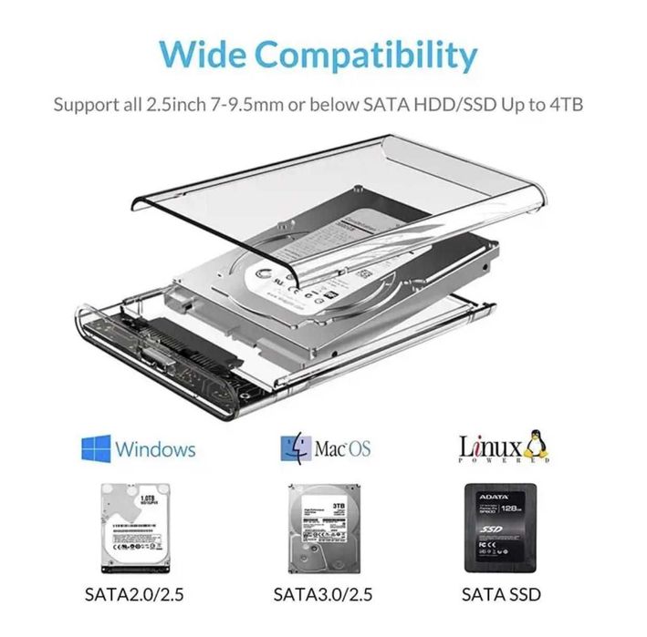 Внешний Sata SSD диск 32Gb 2.5 ForDisk карман