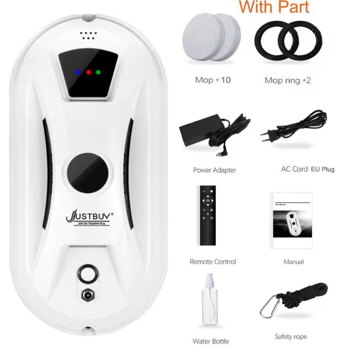 Inteligentny automatyczny robot do mycia okien! Duży zestaw! NOWY!!