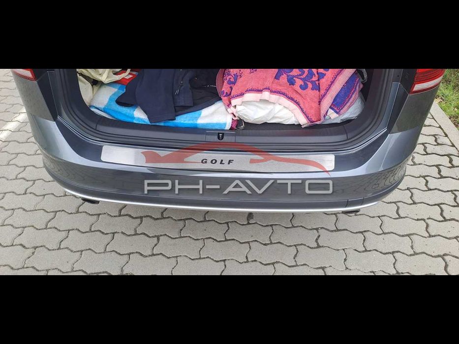 Хром накладка на задний бампер VW Golf-7 Golf 7 VII Универсал