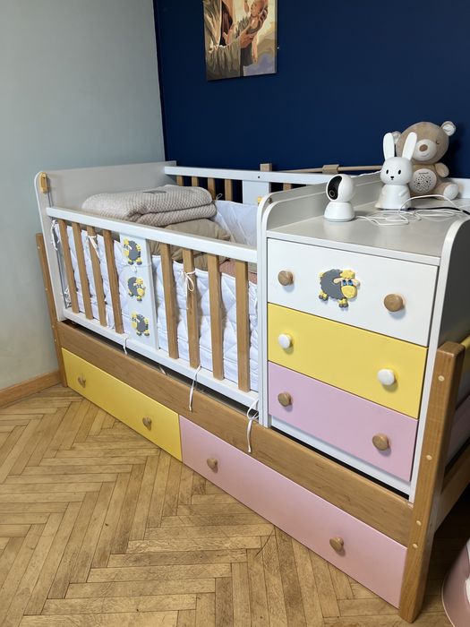 Детская кровать трансформер натуральное дерево, под заказ была сделана