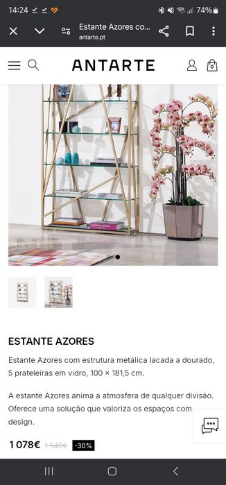 Estante ANTARTE Azores como nova