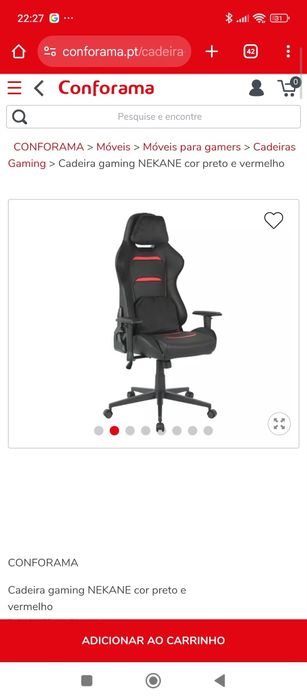 Cadeira  gaming nova