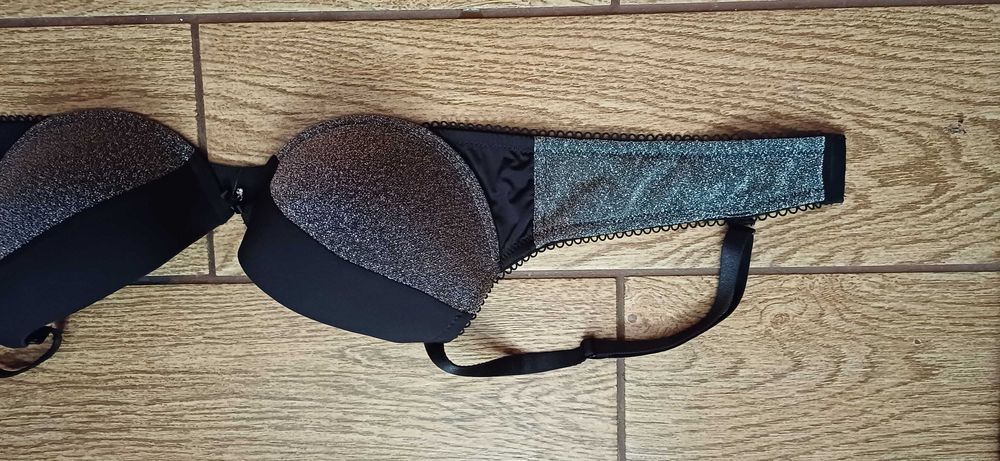 Szary# srebrny biustonosz Mister Lady r. 85 C