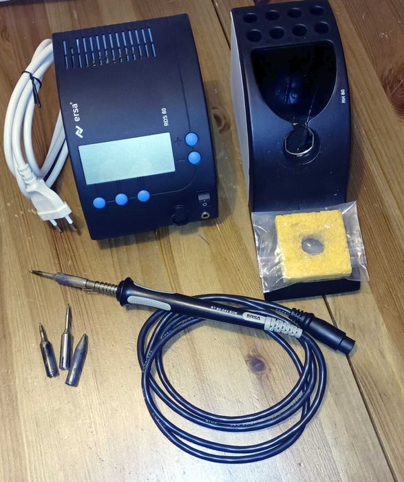 Estação ferro de soldar 80W ERSA RD80 RH80 e 4 pontas