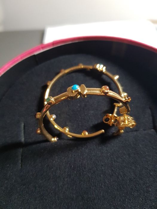 Argolas Tous prata vermeil com gemas