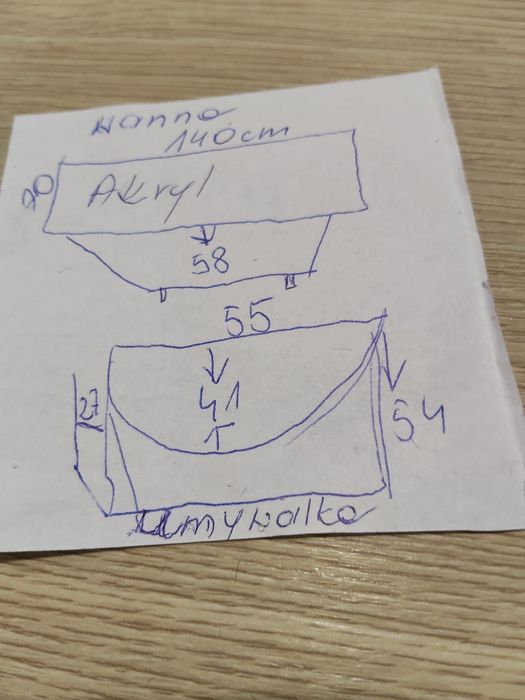 Wanna i szafka łazienkowa z umywalka - Zielona Góra