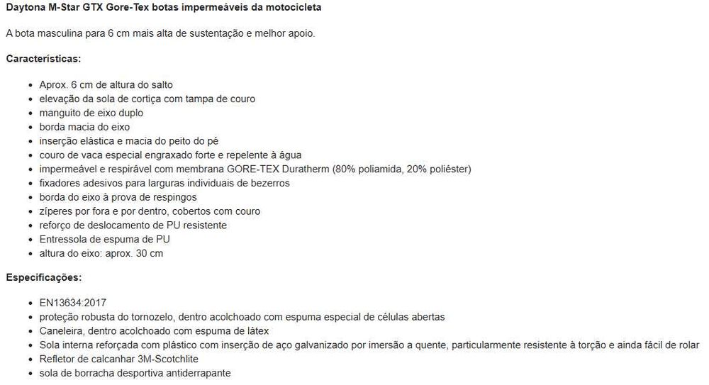 Botas Motociclista DAYTONA Lady/M-Star nº 39 - Unisexo