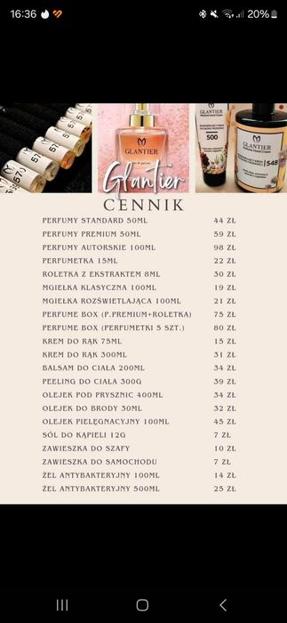 Perfumy i kosmetyki Glantier