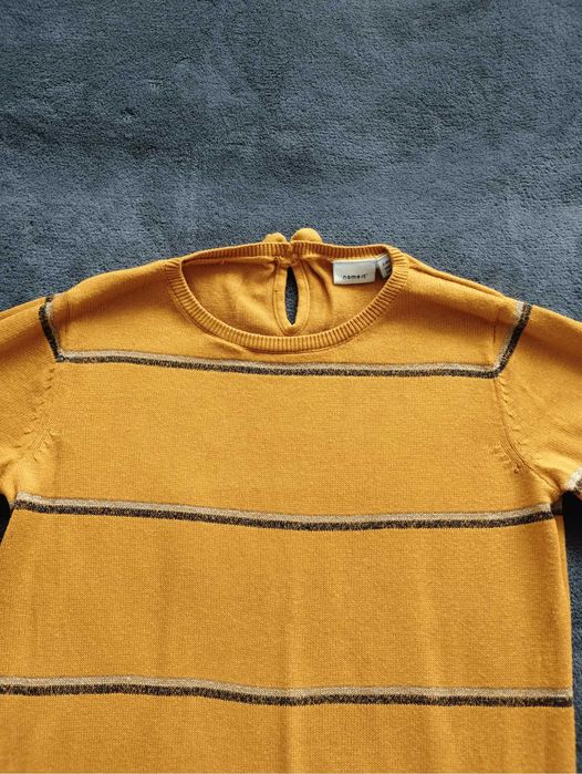 Uroczy, cienki, sweterek, długim rękawem, name it, roz. 122-128 cm