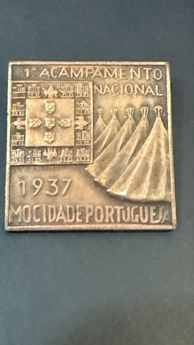 Alfinete 1.º Acampamento Nacional 1937 Mocidade Portuguesa