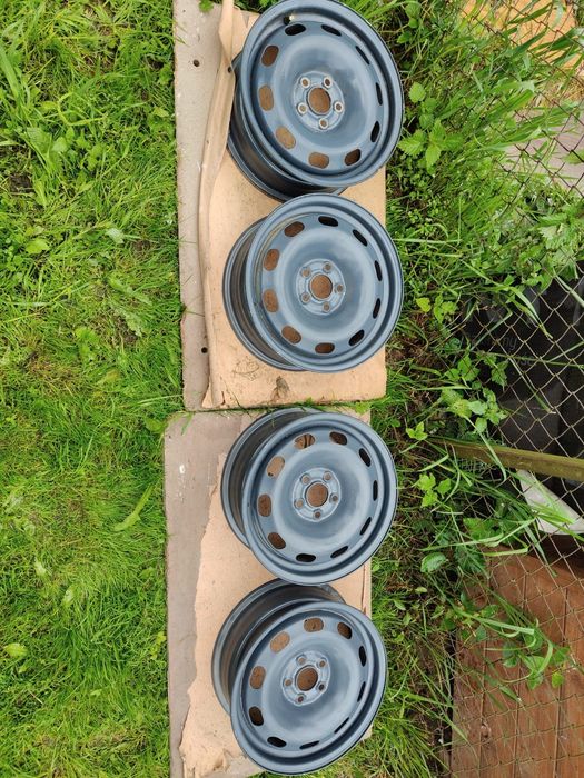 4 Felgi stalowe 15", 5x100, ET43, 6J,  Seat Skoda Audi VW