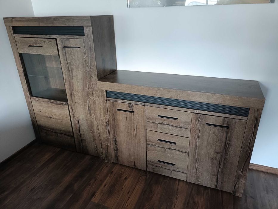 Zestaw mebli RTV+komody z oświetleniem LED