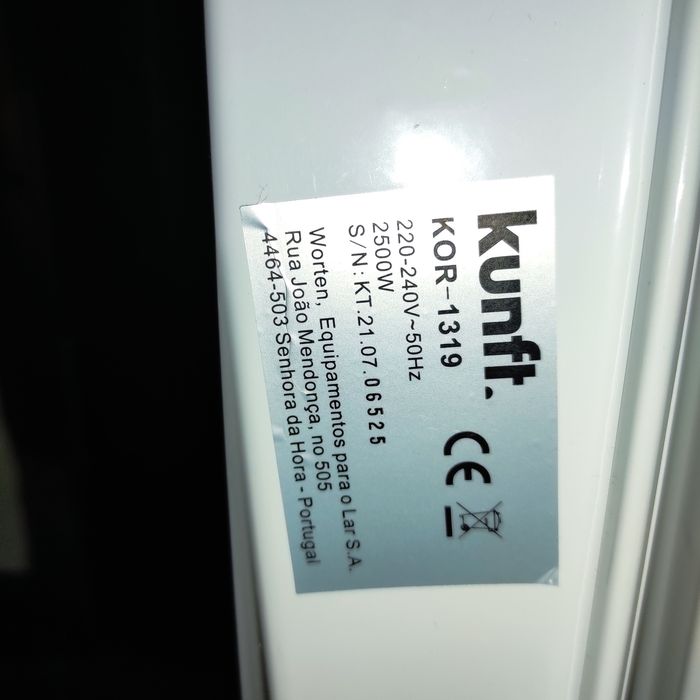 Aquecedor a óleo  Kunf 2500W