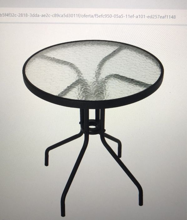 stolik szklany ogrodowy