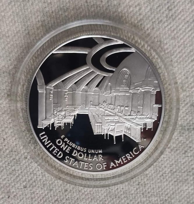 Срібна колекційна монета! 1$ " Джон Маршал". 2005 р. ПРУФ!