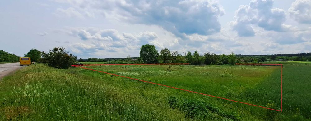 Дві фасадні ділянки над дорогою P10 Черкаси Дніпро 46 соток. Фасад 50 метрів. Підходить під  АЗС, АЗК,  Сонячні станції для бізнесу, Готель