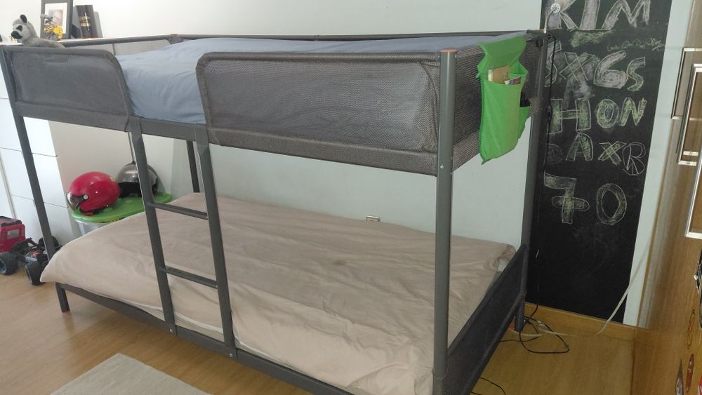 Beliches 90x200 cor cinza