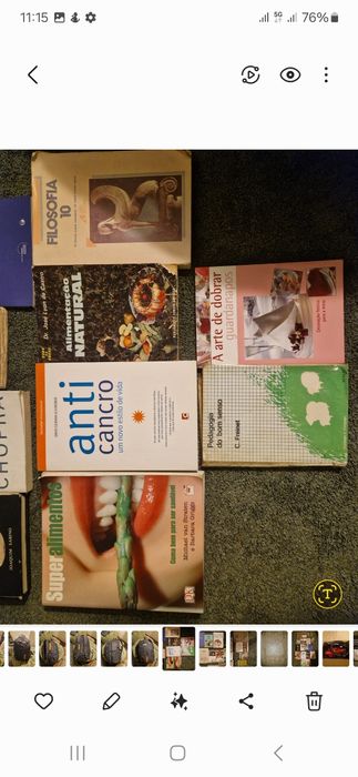 Livros saúde e cocktails