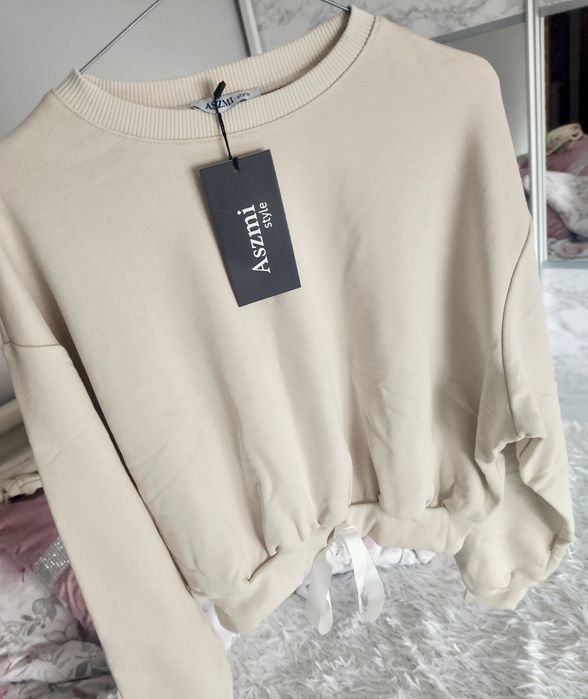 Bawełna dres M beżowy