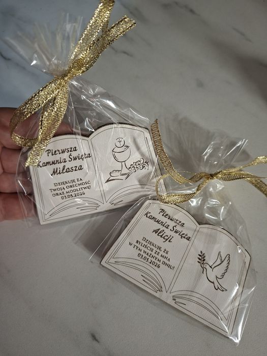 Magnesy ksiażka podziekowania komunia święta