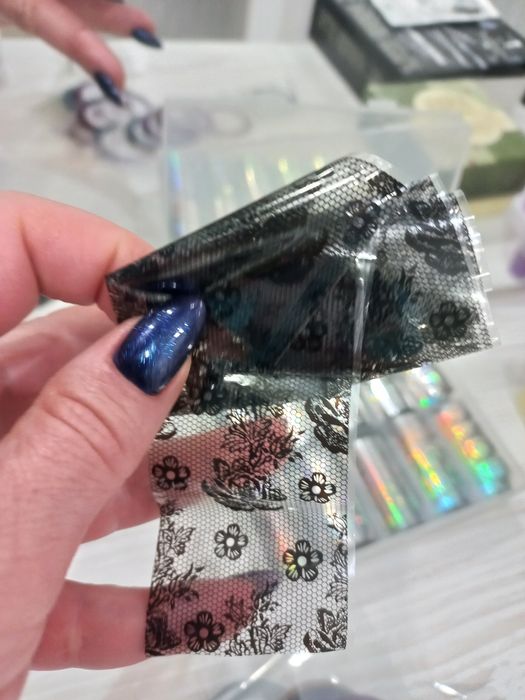 Набор для наращивания ногтей гели , ленты фольга