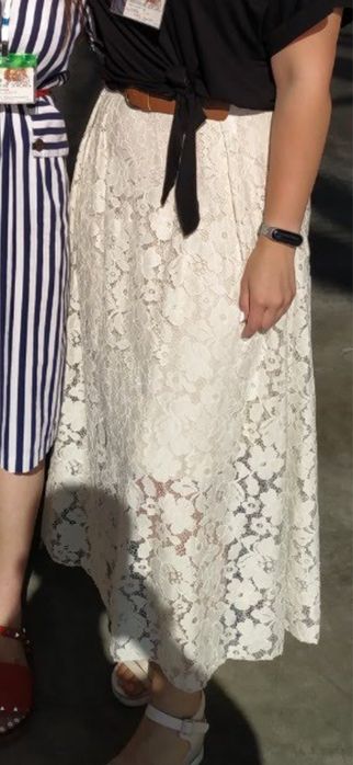 Спідниця мереживна кружевна з пояском