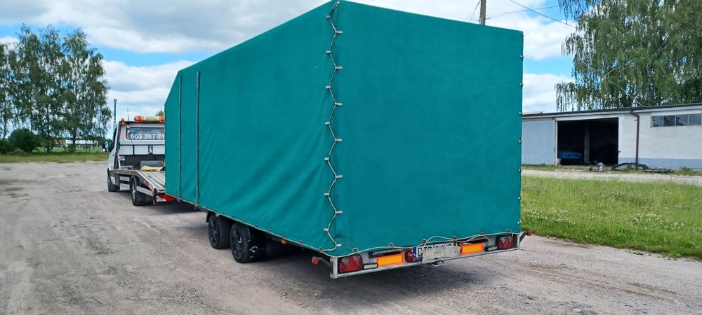 B.Mocna i Duża Przyczepa Laweta Platforma  "BLYSS " Atlas  6,10m/2,30m  DMC 3T   BUSY  VANY  SUVY KOPARKI  MASZYNY ROLNICZE