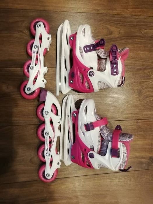 ŁYŻWOROLKI łyżwy rolki wtorki 3w1i playground rozowe damskie dziewczęc