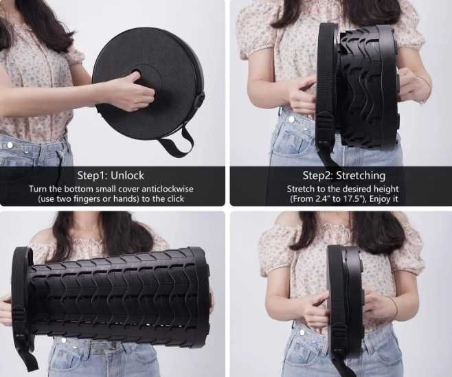 Banqueta Banco Retrátil Portátil Com Alça Telescópica