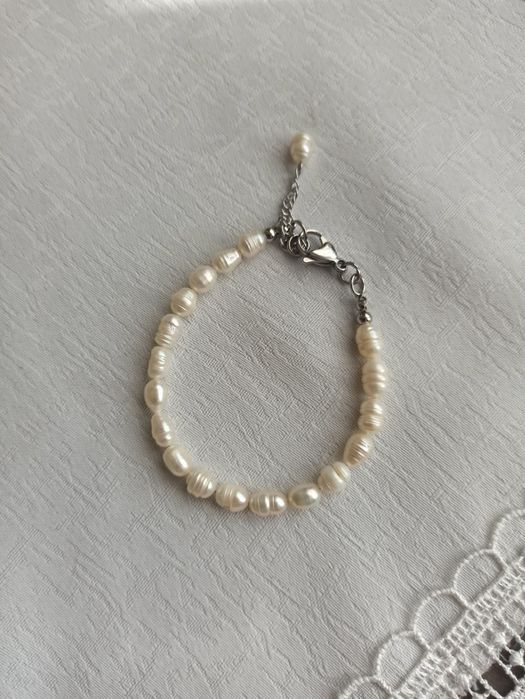 Bransoletka perła naturalna.