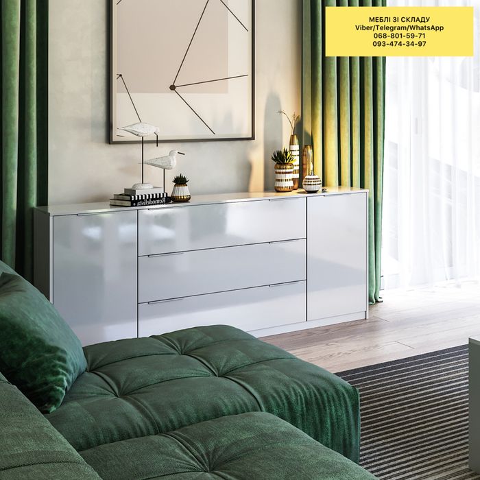 Комод глянец, комод большой 2 м, 1,6 м, комод в спальню, комод в зал